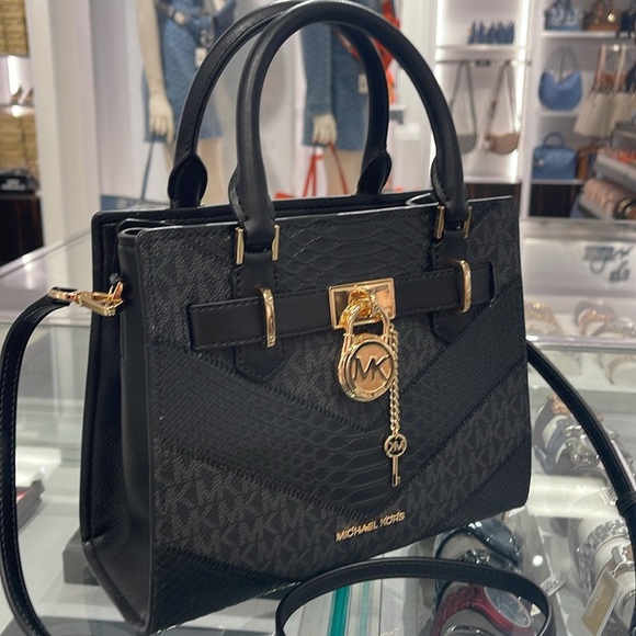 Michael Kors Hamilton Small Satchel Shoulder Crossbody Bag 
Black Multi
NWT - Picture 15 of 16